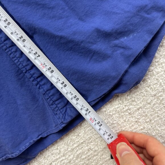 Vintage Ralph Lauren *Blue* w/ Logo Yellow Shirt Slim Fit Mens XL Button Down - Picture 10 of 16